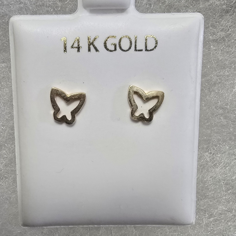 14K Gold Heart Earrings